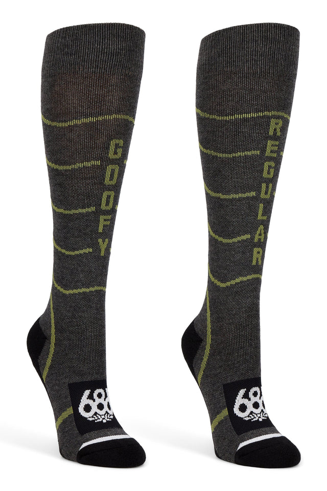 686 Women's Contour Merino Snow Socks 2 Pack Assorted Women's Snowboard Socks 686 