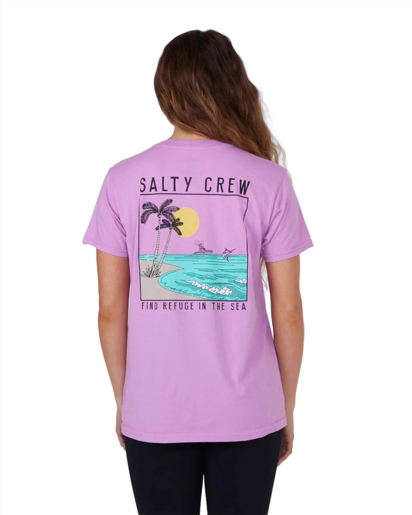 SALTY CREW Women's The Good Life Boyfriend T-Shirt Orchid Women's T-Shirts Salty Crew 