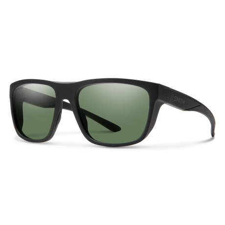 SMITH Barra Matte Black - ChromaPop Grey Green Polarized Sunglasses Sunglasses Smith 