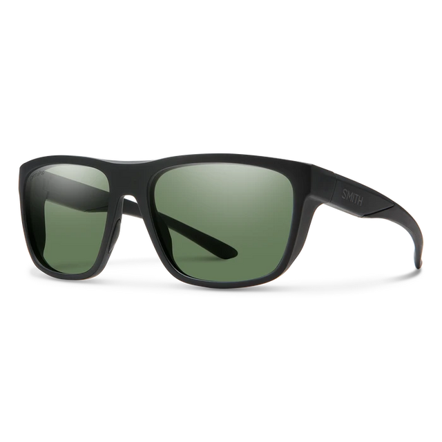 SMITH Barra Matte Black - ChromaPop Grey Green Polarized Sunglasses Sunglasses Smith 