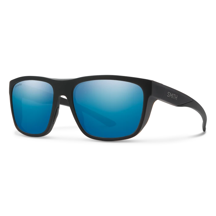 SMITH Barra Matte Black - ChromaPop Blue Mirror Polarized Sunglasses Sunglasses Smith 