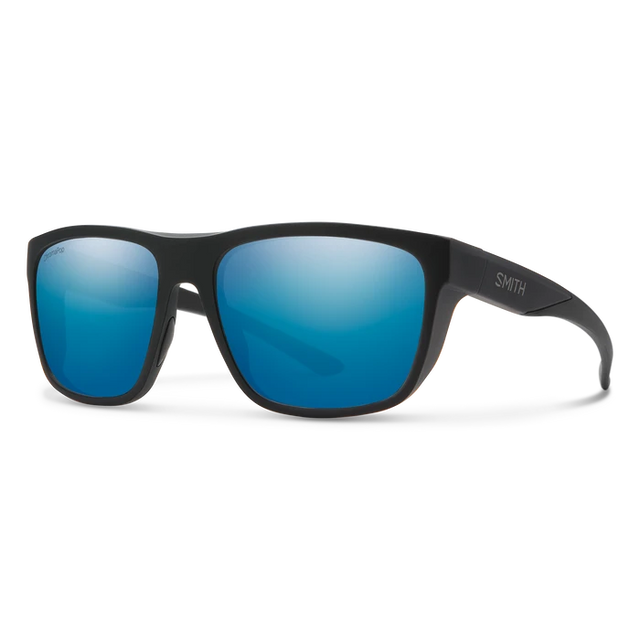 SMITH Barra Matte Black - ChromaPop Blue Mirror Polarized Sunglasses Sunglasses Smith 