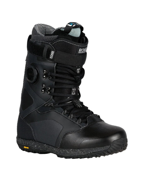 ROME Libertine Pro Hybrid BOA Snowboard Boots Black 2025 Men's Snowboard Boots Rome 