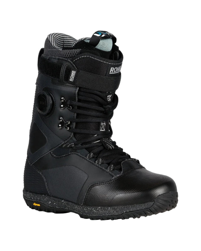 ROME Libertine Pro Hybrid BOA Snowboard Boots Black 2025 Men's Snowboard Boots Rome 