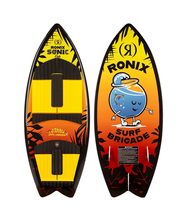 RONIX Kids Sonic Fish Sunset Splash Wakesurf Board Wakesurfs Ronix 