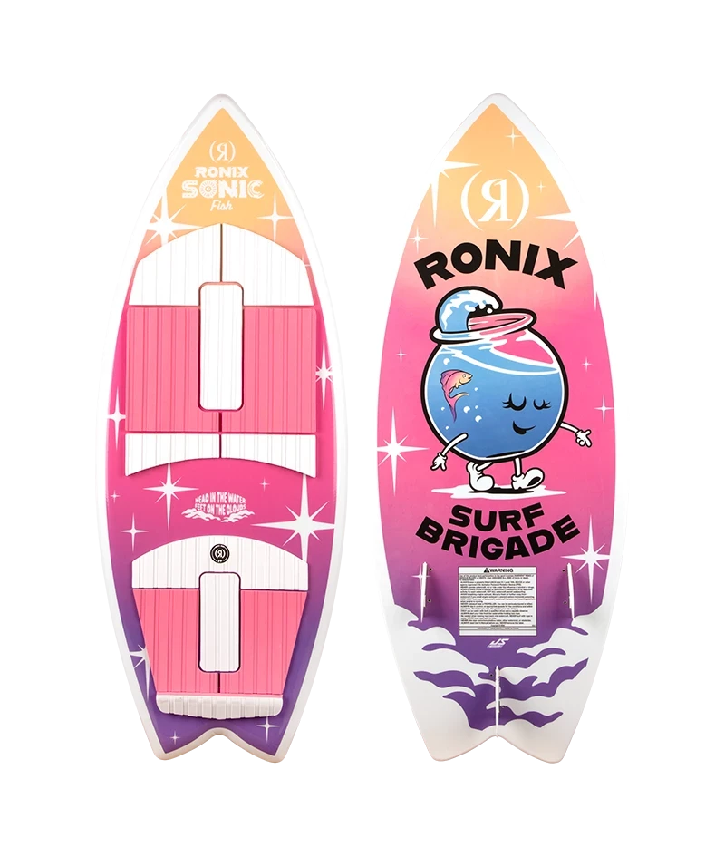 RONIX Kids Sonic Fish Pink Splash Wakesurf Board Wakesurfs Ronix 