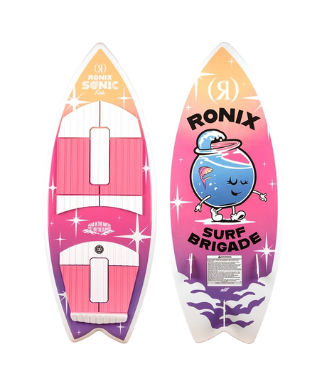 RONIX Kids Sonic Fish Pink Splash Wakesurf Board Wakesurfs Ronix 