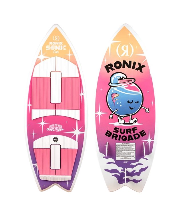 RONIX Kids Sonic Fish Pink Splash Wakesurf Board Wakesurfs Ronix 