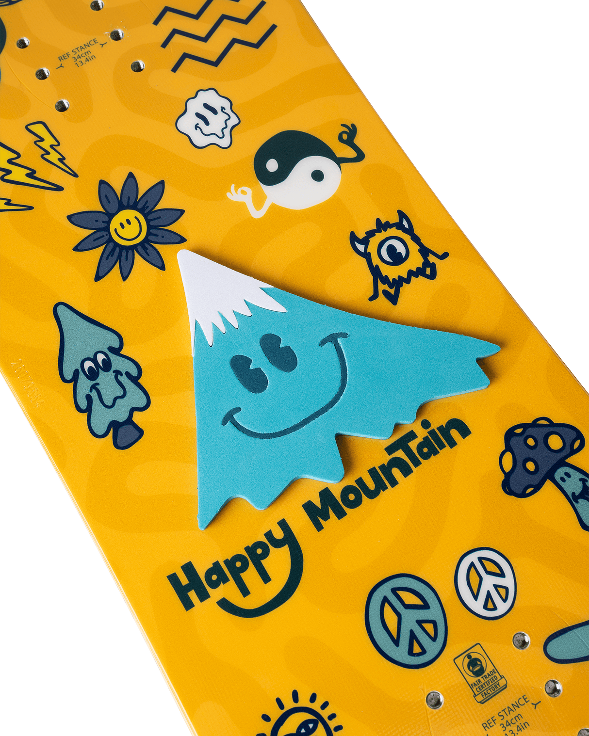 JONES Kids Happy Mountain Snowboard + Bindings Package 2026 Youth Snowboards Jones Snowboards 