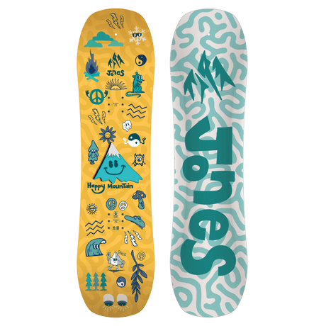 JONES Kids Happy Mountain Snowboard + Bindings Package 2026 Youth Snowboards Jones Snowboards 