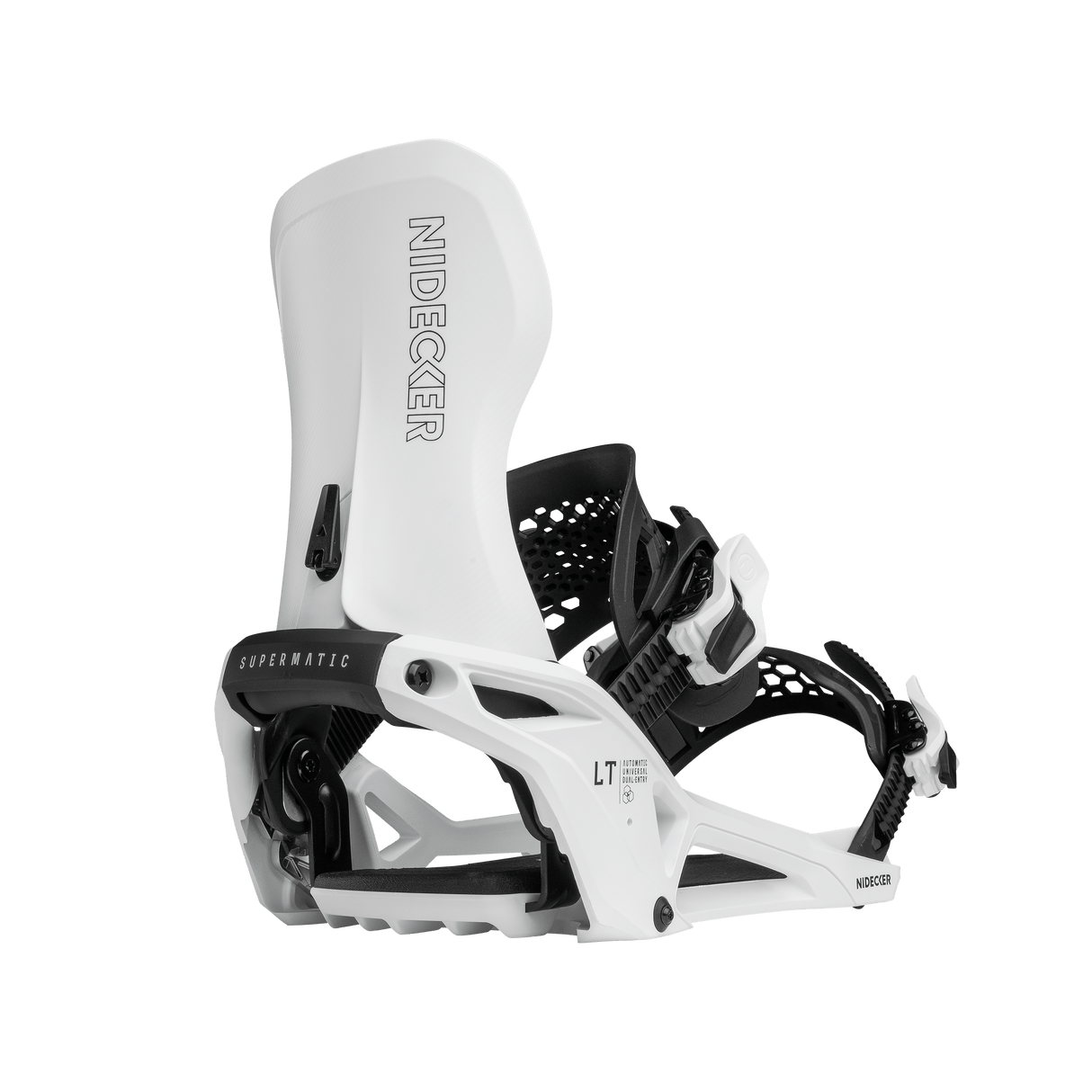 NIDECKER LT Supermatic Snowboard Bindings White 2026 Men's Snowboard Bindings Nidecker 