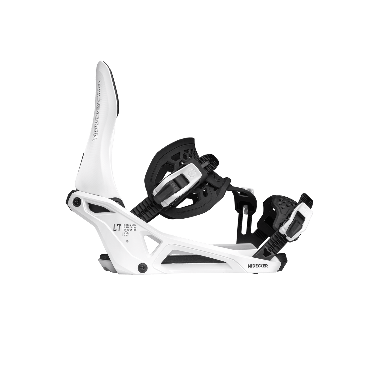 NIDECKER LT Supermatic Snowboard Bindings White 2026 Men's Snowboard Bindings Nidecker 