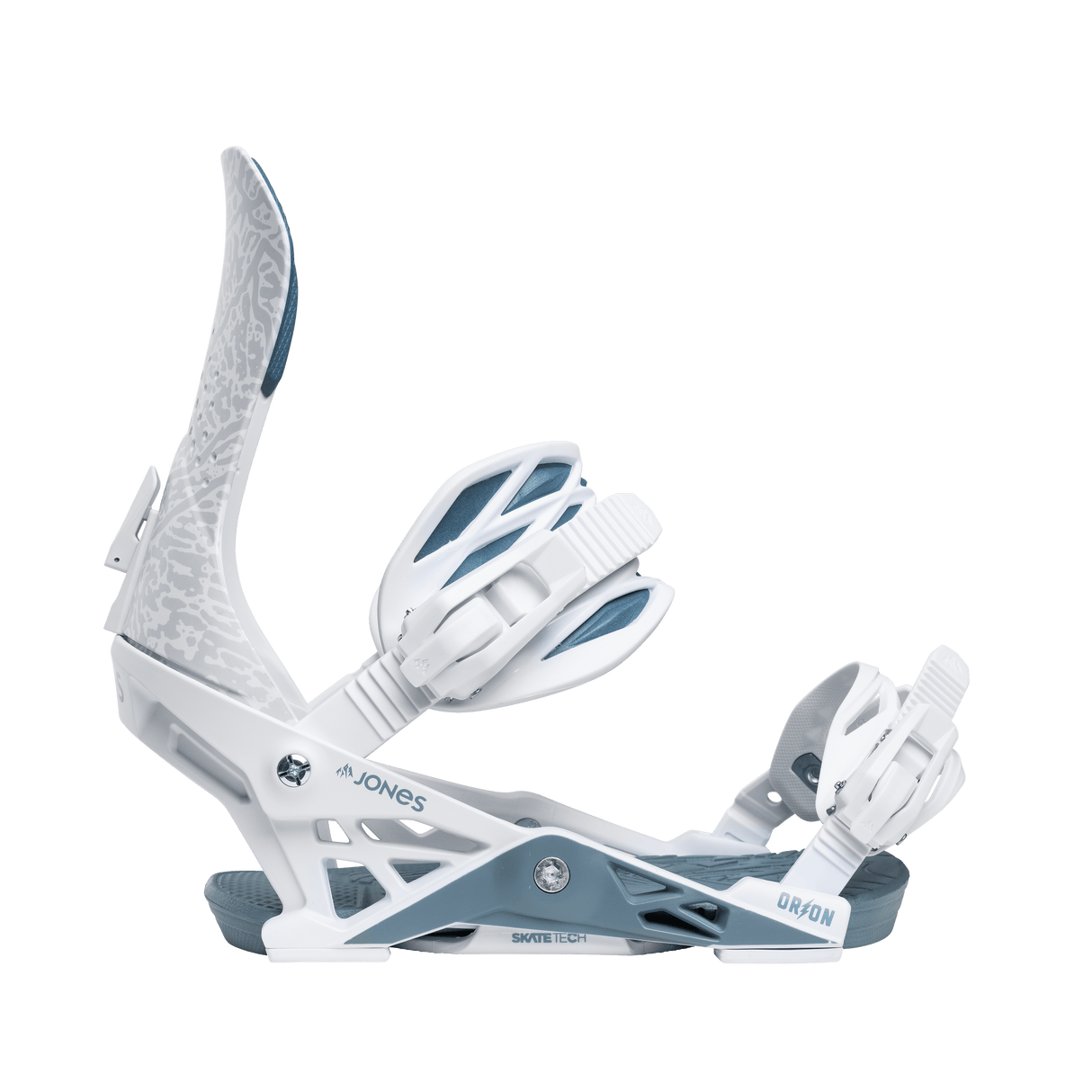 JONES Orion Art Snowboard Bindings White Glacier Frost 2026 Men's Snowboard Bindings Jones Snowboards 