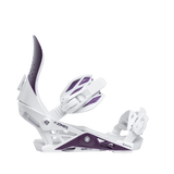 JONES Women's Aurora Snowboard Bindings Deep Purple White 2026 Women's Snowboard Bindings Jones Snowboards 