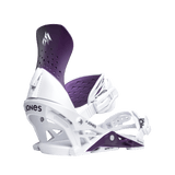 JONES Women's Aurora Snowboard Bindings Deep Purple White 2026 Women's Snowboard Bindings Jones Snowboards 