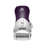 JONES Women's Aurora Snowboard Bindings Deep Purple White 2026 Women's Snowboard Bindings Jones Snowboards 