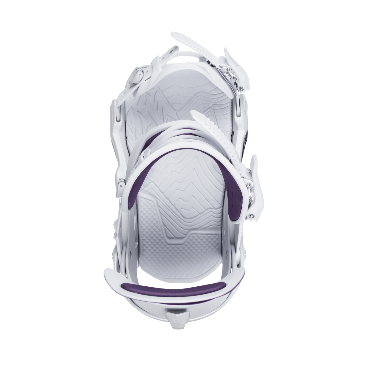 JONES Women's Aurora Snowboard Bindings Deep Purple White 2026 Women's Snowboard Bindings Jones Snowboards 