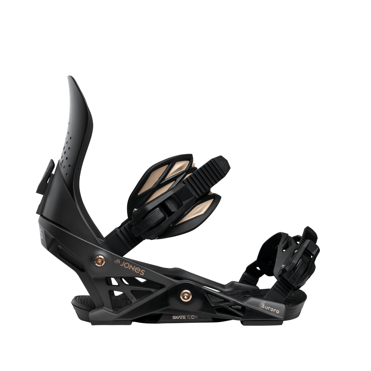 JONES Women's Aurora Snowboard Bindings Black Eclipse 2026 Women's Snowboard Bindings Jones Snowboards 