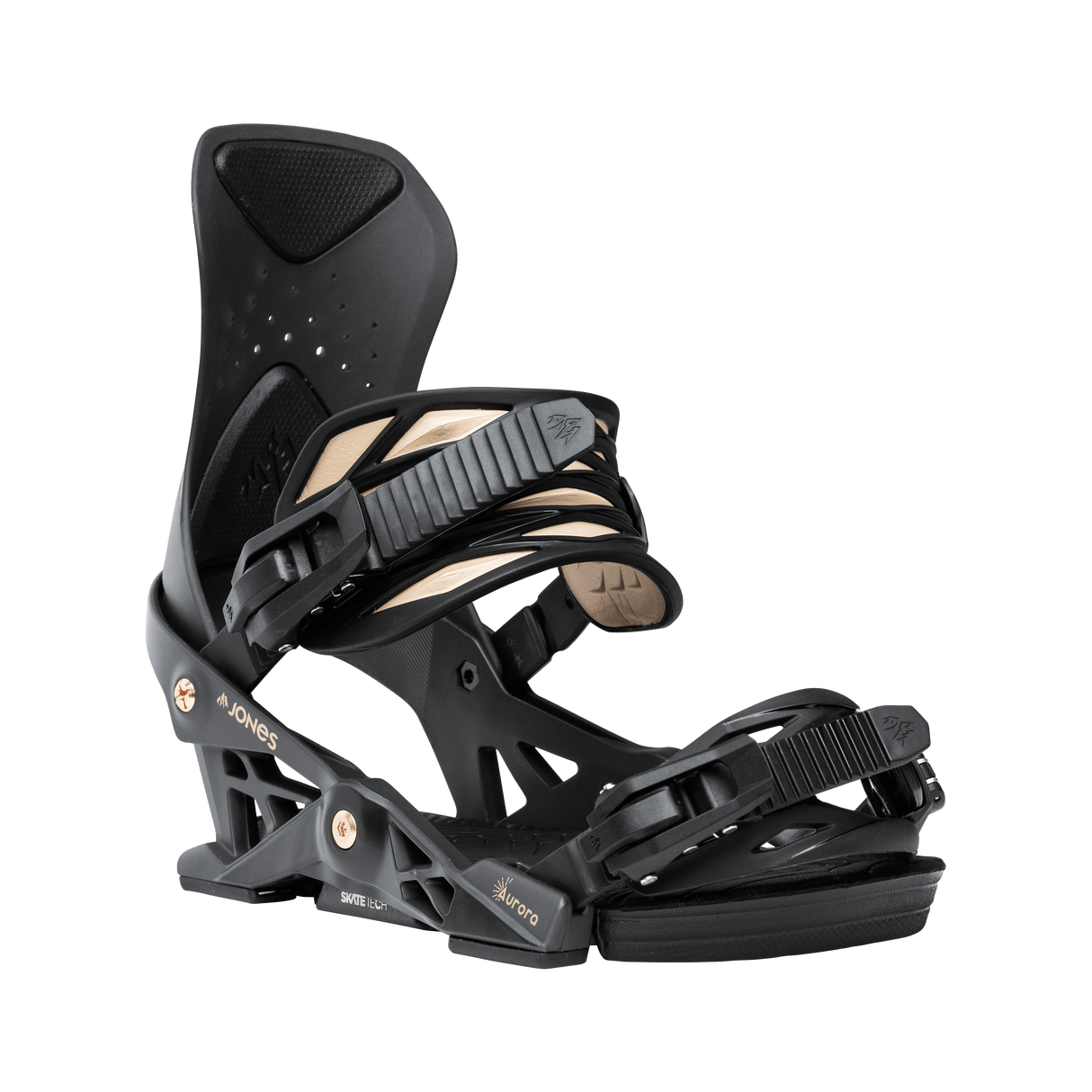 JONES Women's Aurora Snowboard Bindings Black Eclipse 2026 Women's Snowboard Bindings Jones Snowboards 