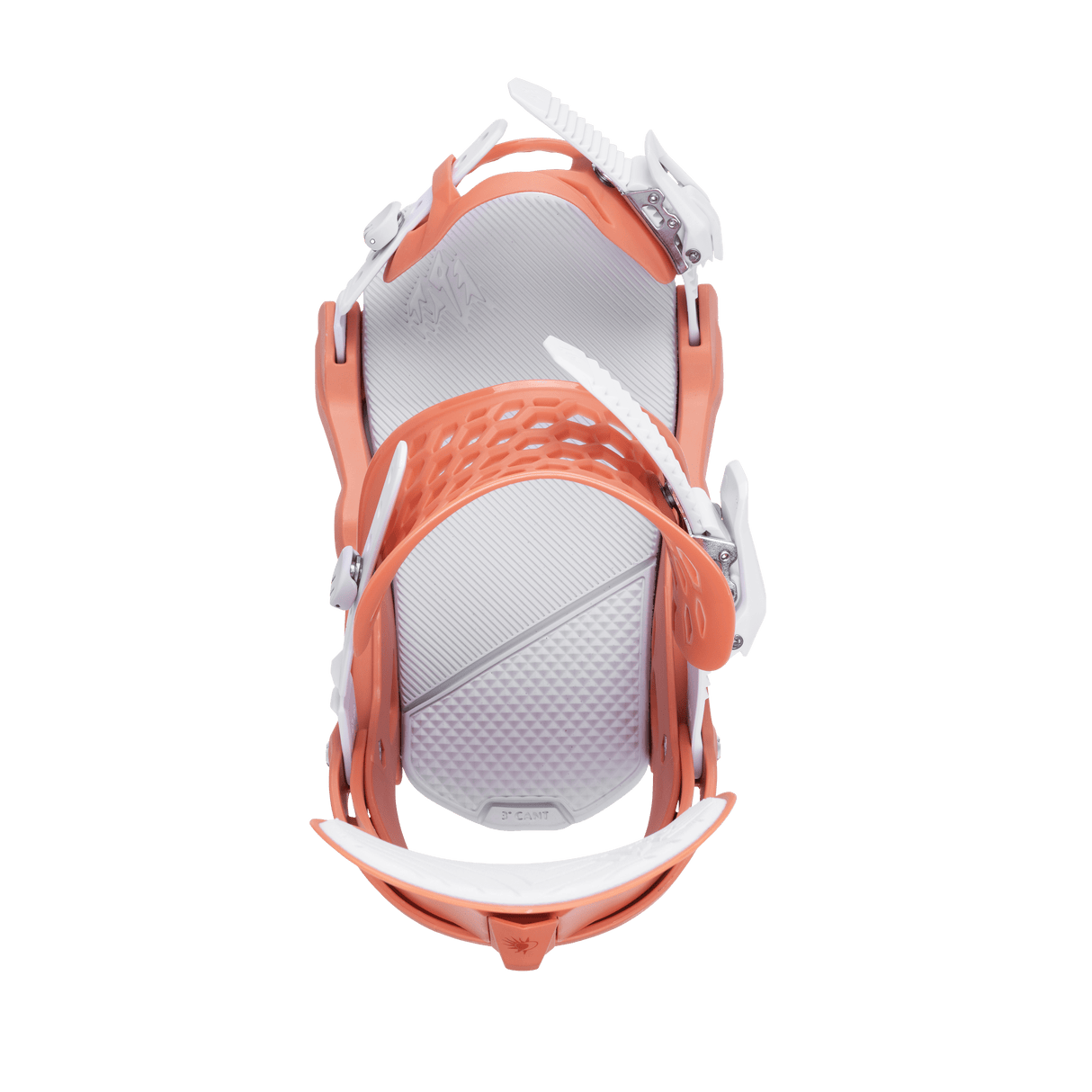 JONES Women's Equinox Snowboard Bindings Deep Coral 2026 Women's Snowboard Bindings Jones Snowboards 