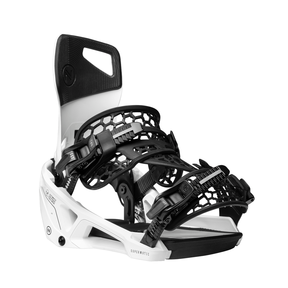NIDECKER Supermatic OG Snowboard Bindings White 2026 Men's Snowboard Bindings Nidecker 