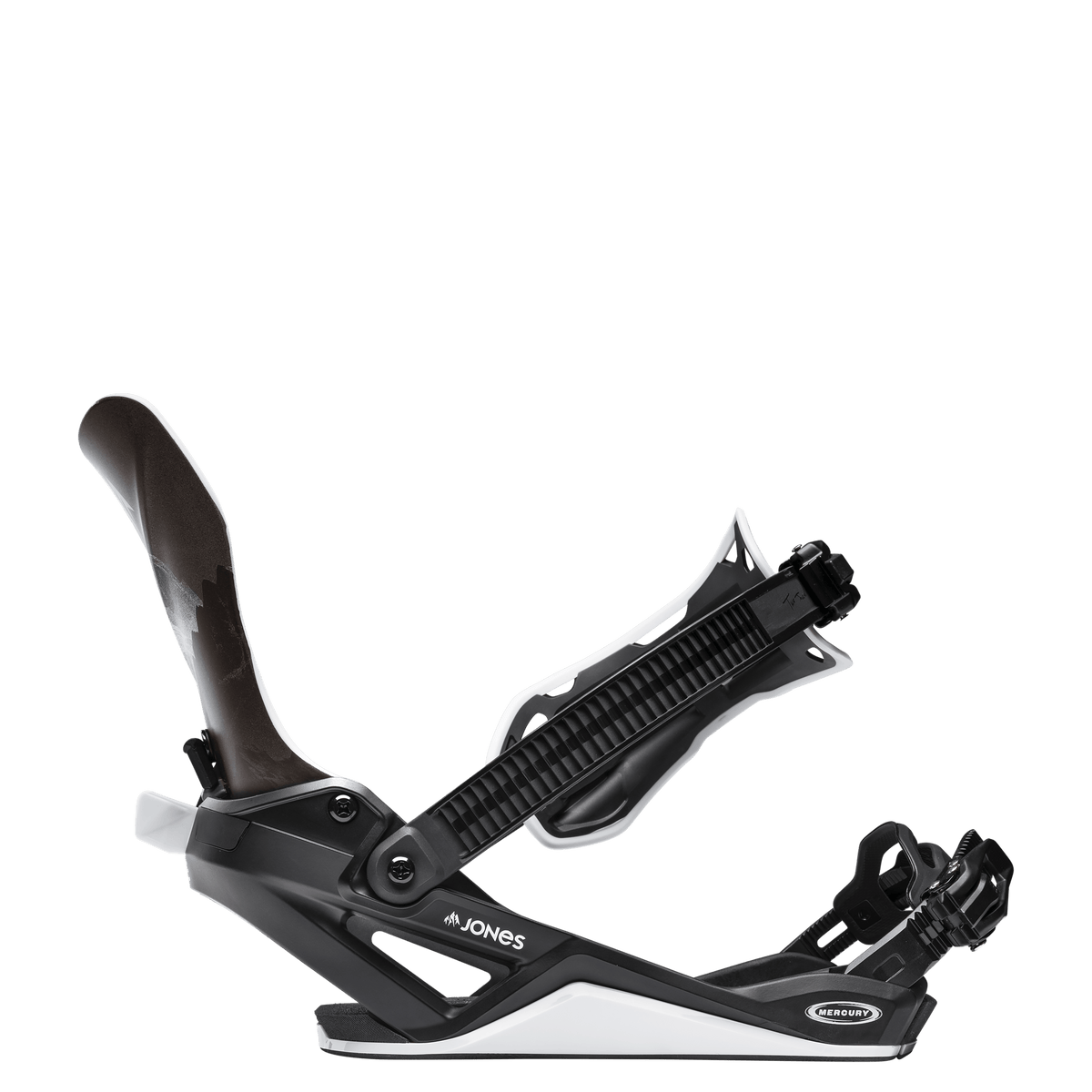 JONES Mercury FASE Snowboard Bindings MTN Black/Silver 2027 Men's Snowboard Bindings Jones Snowboards 