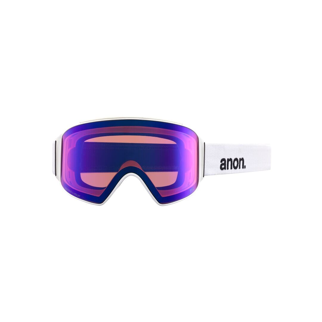 ANON M4 Cylindrical White - Perceive Sunny Onyx + Perceive Variable Violet + MFI Facemask Snow Goggles Snow Goggles Anon 