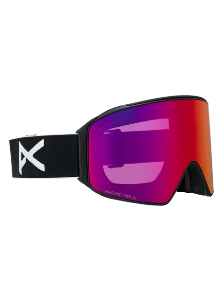 ANON M4 Cylindrical Black - Perceive Sunny Red + Perceive Cloudy Burst + MFI Facemask Snow Goggles Snow Goggles Anon 