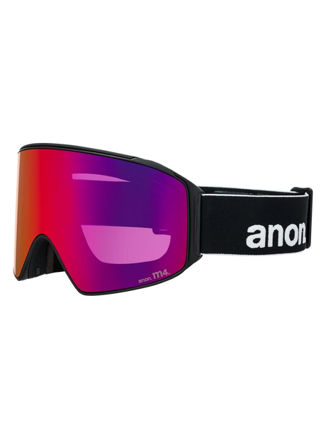 ANON M4 Cylindrical Black - Perceive Sunny Red + Perceive Cloudy Burst + MFI Facemask Snow Goggles Snow Goggles Anon 