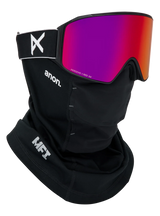 ANON M4 Cylindrical Black - Perceive Sunny Red + Perceive Cloudy Burst + MFI Facemask Snow Goggles Snow Goggles Anon 