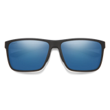 SMITH Riptide Matte Black - ChromaPop Polarized Glass Blue Mirror Sunglasses Smith 