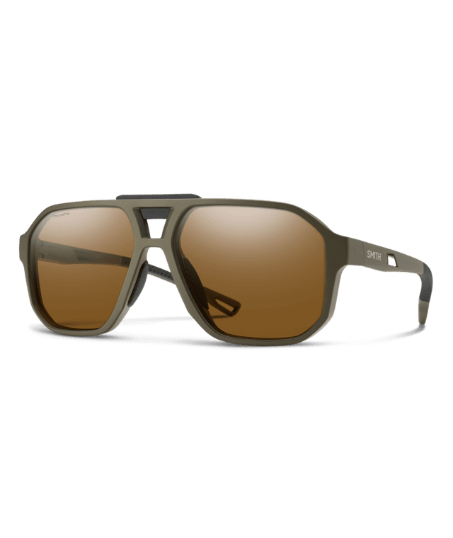 SMITH Truss Matte Olive Oil - ChromaPop Brown Polarized Sunglasses Sunglasses Smith 