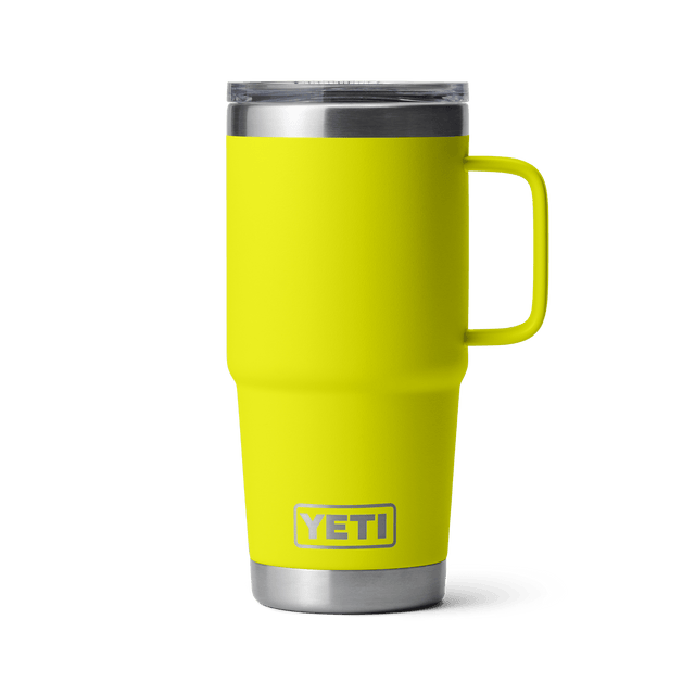 YETI Rambler 591 ML Travel Mug With Stronghold Lid Firefly Yellow Drinkware Yeti 
