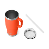 YETI Rambler 739 ML Mug With Straw Lid Papaya Drinkware Yeti 