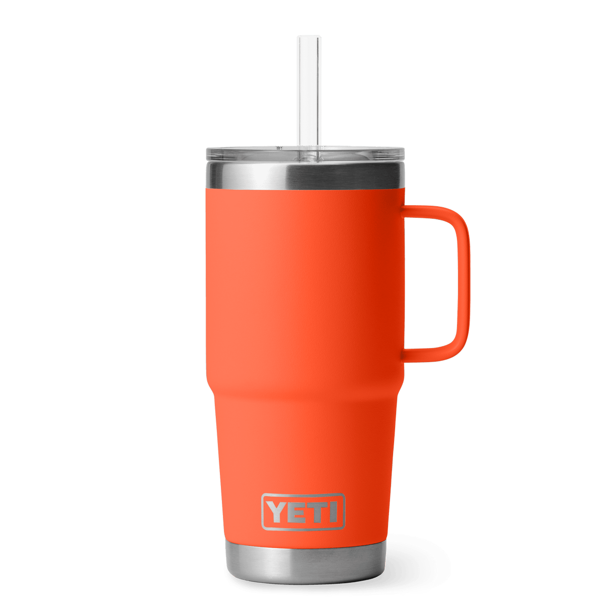 YETI Rambler 739 ML Mug With Straw Lid Papaya Drinkware Yeti 