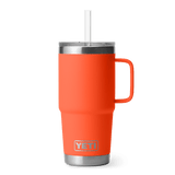 YETI Rambler 739 ML Mug With Straw Lid Papaya Drinkware Yeti 