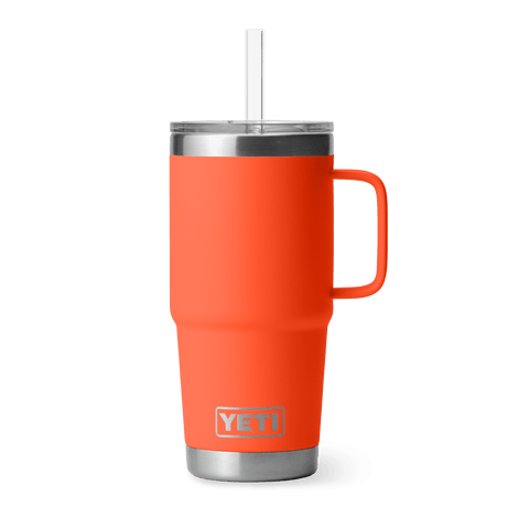 YETI Rambler 739 ML Mug With Straw Lid Papaya Drinkware Yeti 