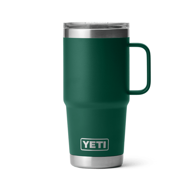 YETI Rambler 591 ML Travel Mug With Stronghold Lid Black Forest Green Drinkware Yeti 