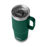 YETI Rambler 591 ML Travel Mug With Stronghold Lid Black Forest Green Drinkware Yeti 