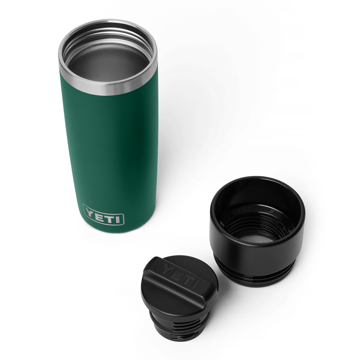 YETI Rambler 473 ML Travel Bottle With Commuter Cap Black Forest Green Drinkware Yeti 