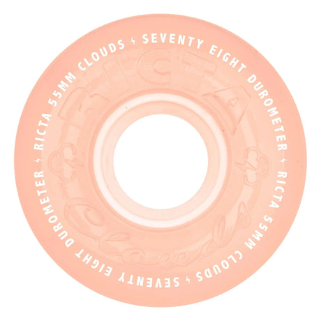 RICTA Clouds Red Glow In The Dark 78A 55mm Skateboard Wheels Skateboard Wheels Ricta 