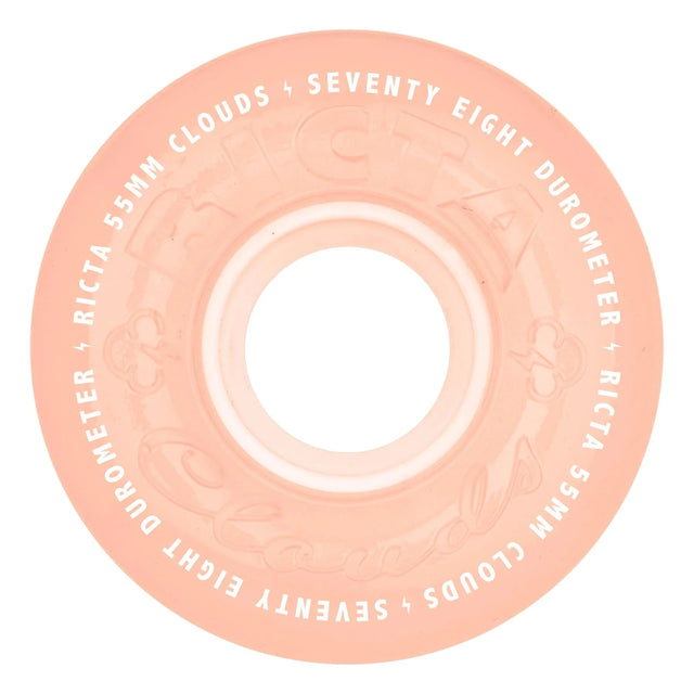 RICTA Clouds Red Glow In The Dark 78A 55mm Skateboard Wheels Skateboard Wheels Ricta 