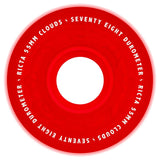 RICTA Clouds Red Glow In The Dark 78A 55mm Skateboard Wheels Skateboard Wheels Ricta 