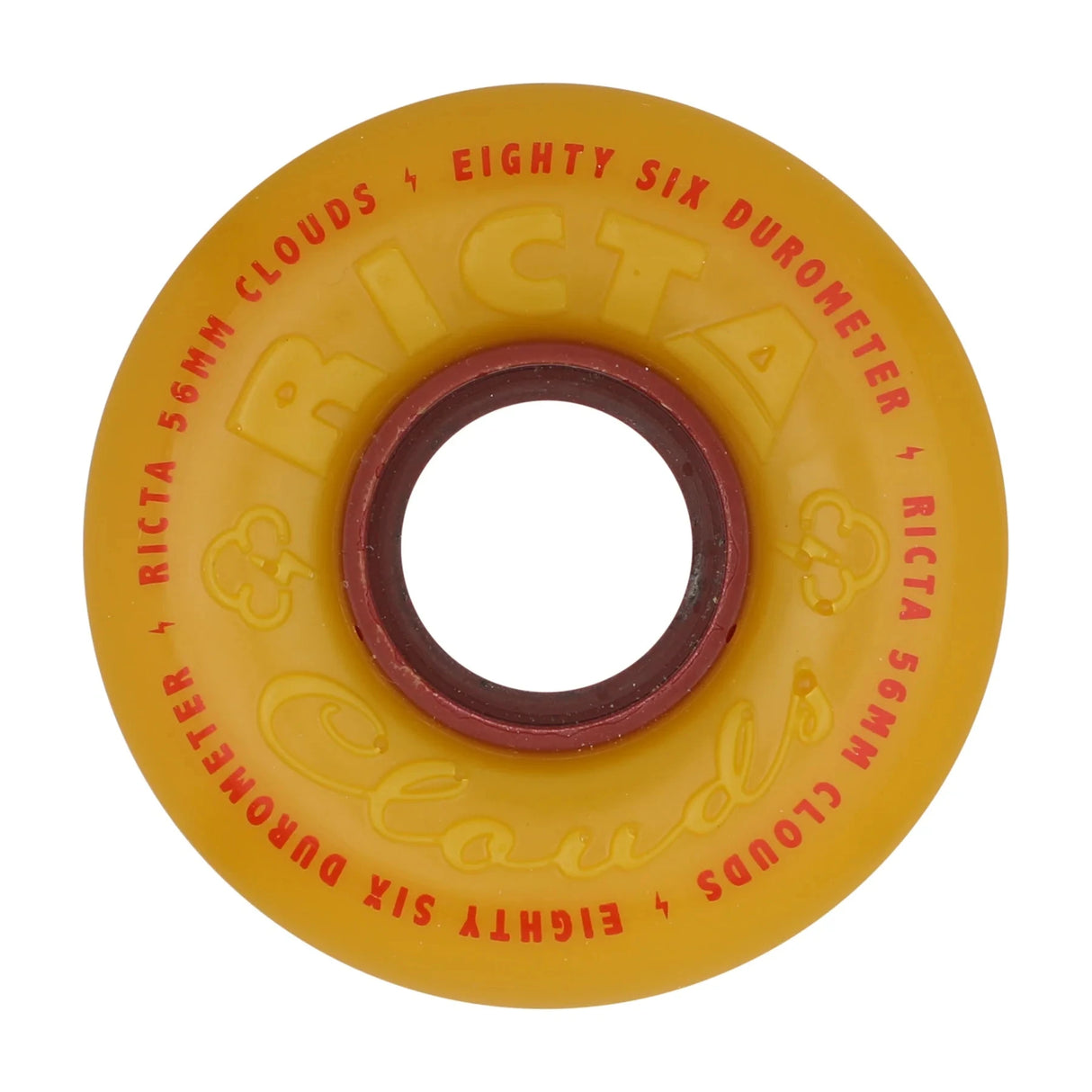 RICTA Clouds Mustard 86A 56mm Skateboard Wheels Skateboard Wheels Ricta 