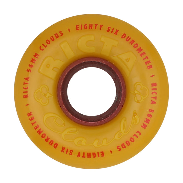 RICTA Clouds Mustard 86A 56mm Skateboard Wheels Skateboard Wheels Ricta 