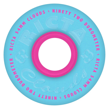 RICTA Clouds Blue/Pink 92A 54mm Skateboard Wheels Skateboard Wheels Ricta 