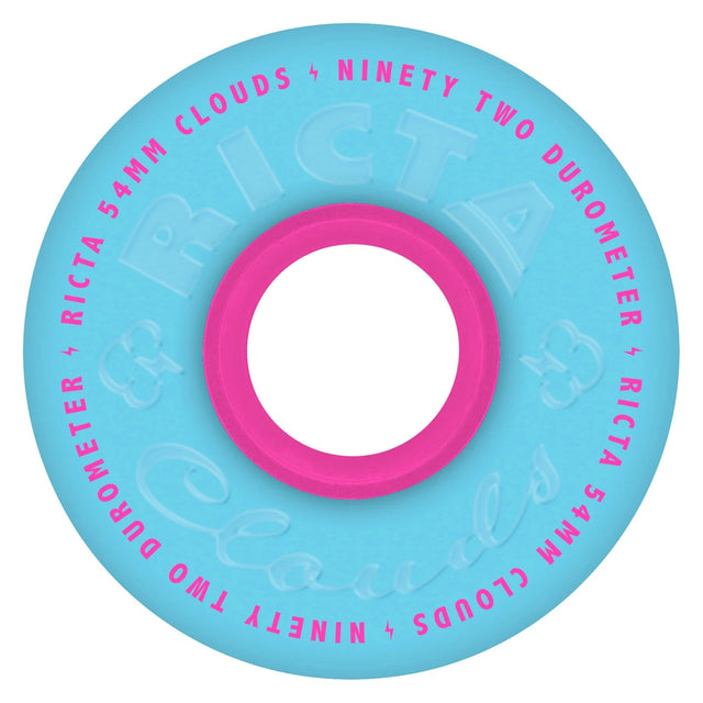 RICTA Clouds Blue/Pink 92A 54mm Skateboard Wheels Skateboard Wheels Ricta 