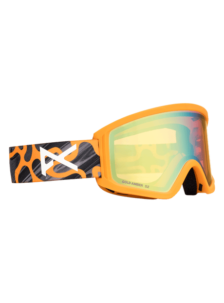 ANON Youth Tracker 2.0 Blobs - Gold Amber + Face MFI Face Mask Snow Goggle Youth Snow Goggles Anon 