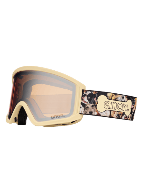 ANON Youth Tracker 2.0 Shop Dogs - Silver Amber + Face MFI Face Mask Snow Goggle Youth Snow Goggles Anon 