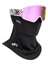 ANON Youth Tracker 2.0 Leopard Pink - Pink Amber + Face MFI Face Mask Snow Goggle Youth Snow Goggles Anon 